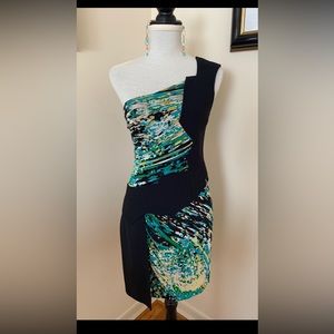 BCBG Max Azria One Shoulder Party Dress